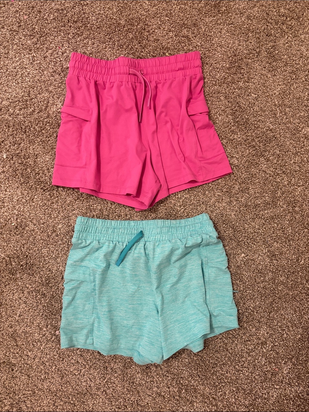 Soybu Girls' Pull-On Shorts - Pink & Aqua (2-Pack)
